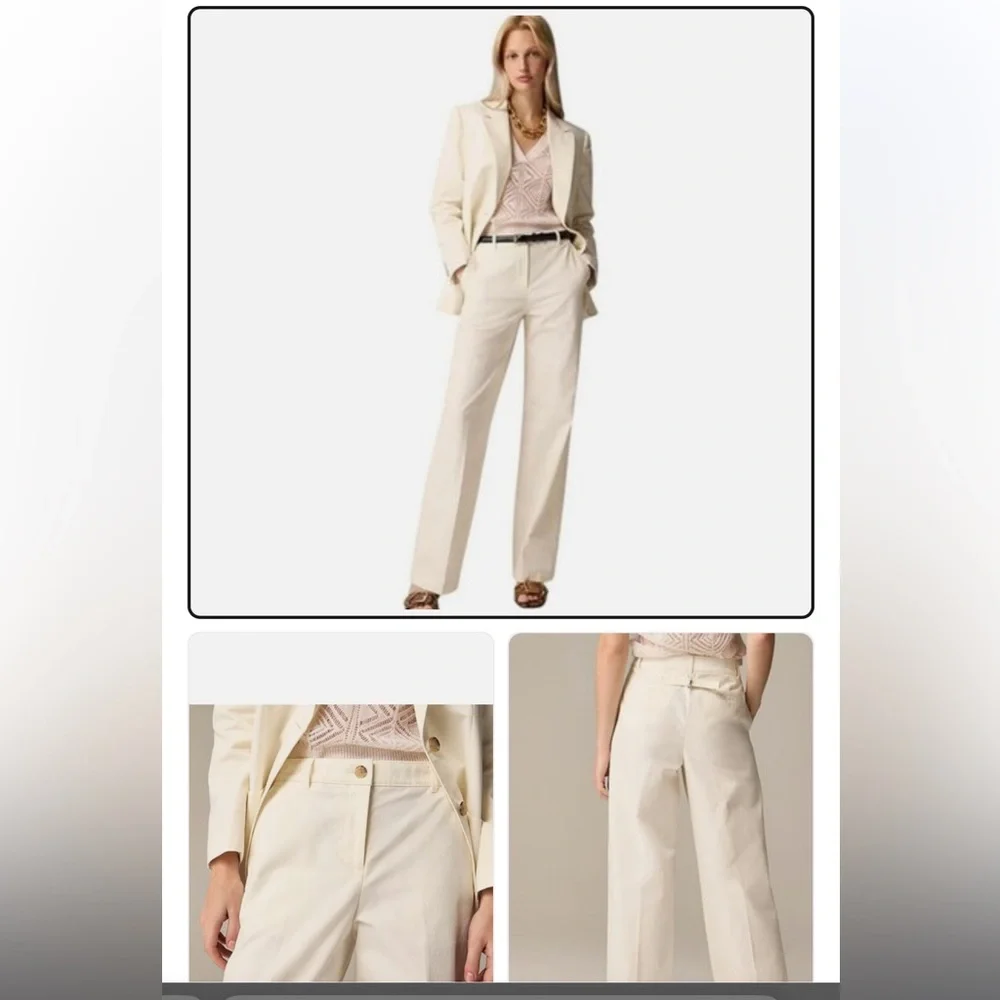 🆕 J crew Full-length wide-leg trouser in‎ cotton blend